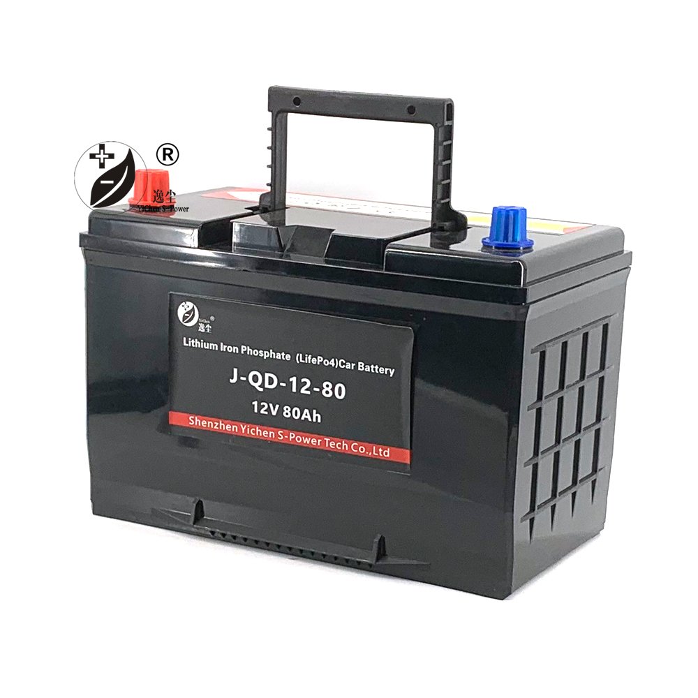 YICHENLFP Lithium-ion 12V Auto Starter Battery LFP 12.8V 80Ah CCA900 to Replace 60-90Ah SLA Lifepo4 Car Battery