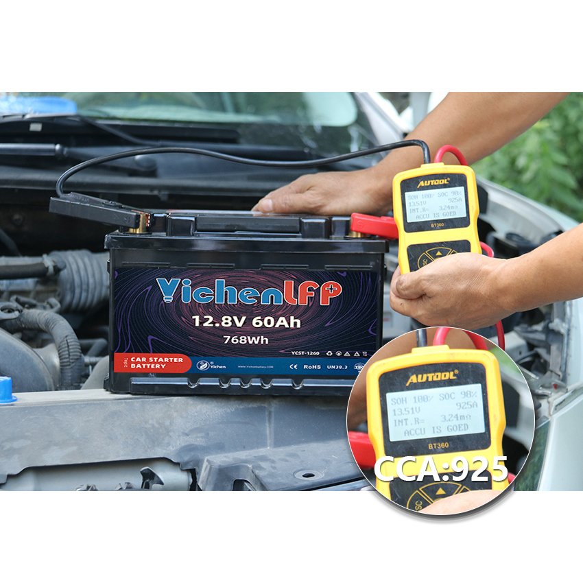 Car Replace AGM SLA Li-ion LFP 12 V Volt Starter Auto Lifepo4 Small Lithium Ion Smart Bms 4s Lipo Heated Batteries Pack 12v 60ah