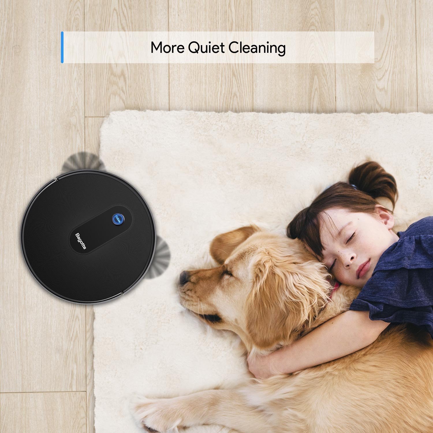 Bagotte BG600 Portable Flexible Noise Reduction System Private Label Wireless Robot Cleaner Auto Vacuum