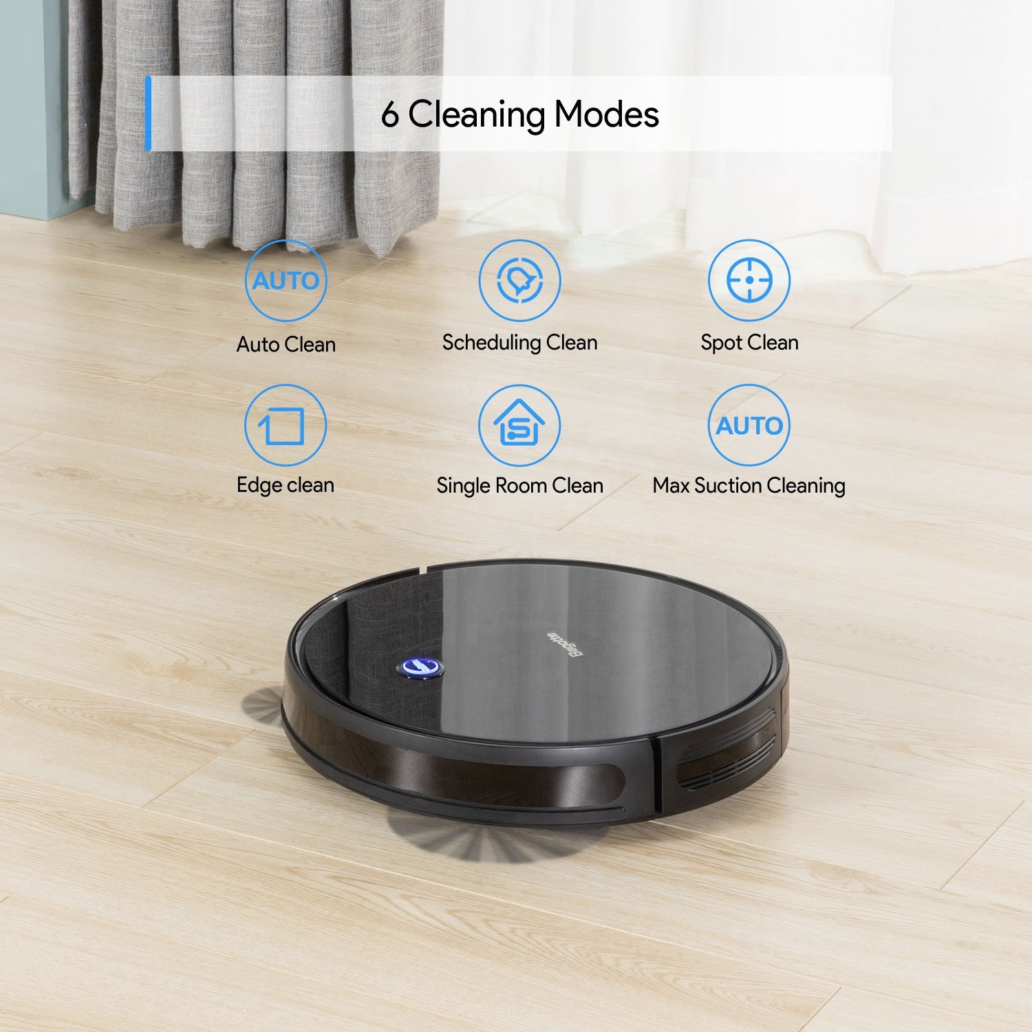 Bagotte BG600 Portable Flexible Noise Reduction System Private Label Wireless Robot Cleaner Auto Vacuum