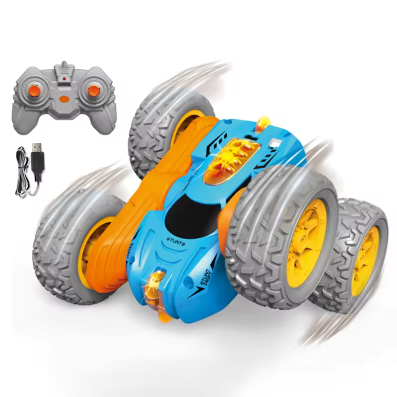 MERRYCOO HOT SALE High Speed Stunt Rc Car with Light 2.4G Remote Control Rotation Double Side Driving Stunt Car for Kids