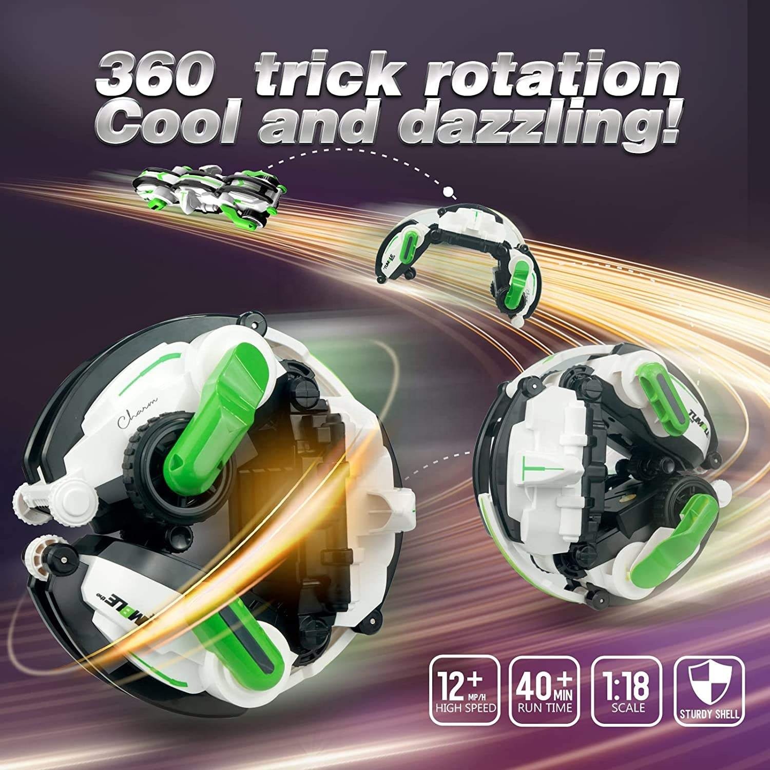 New Radio Control Toy 360 Degree Rolling Snake RC Stunt Car High Speed Car Toy Conversion RC Car Best Gift