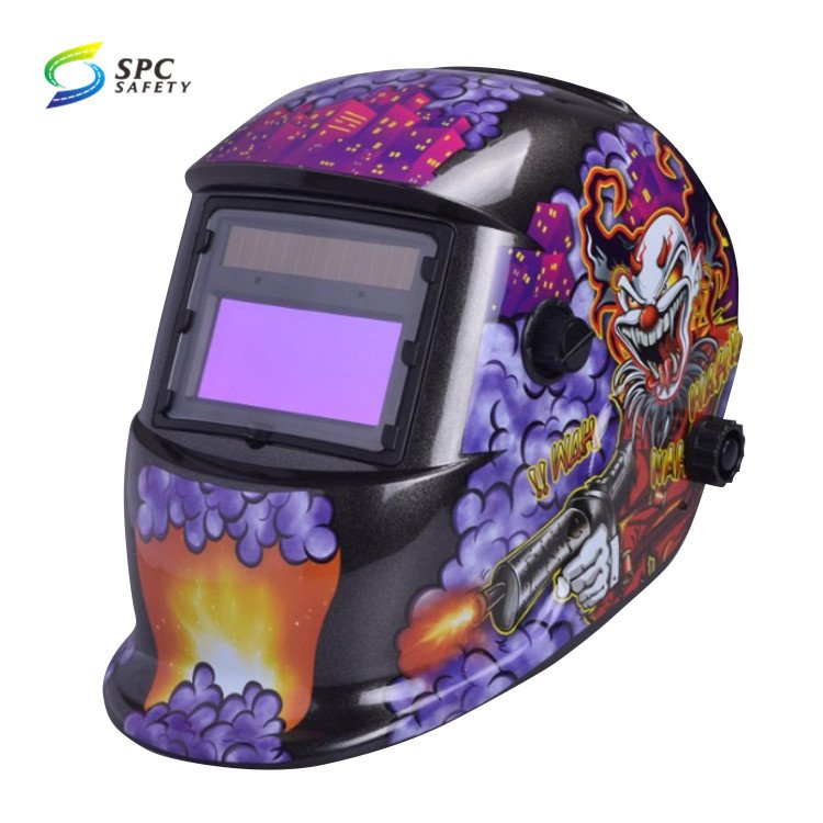 Skull Printing Design Head Mounted Safety protection Solar Automatic Dark Welder Mask Shield Auto Darkening Welding Hood Helmet