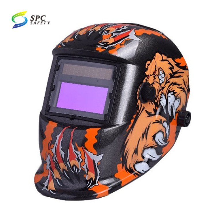 Skull Printing Design Head Mounted Safety protection Solar Automatic Dark Welder Mask Shield Auto Darkening Welding Hood Helmet