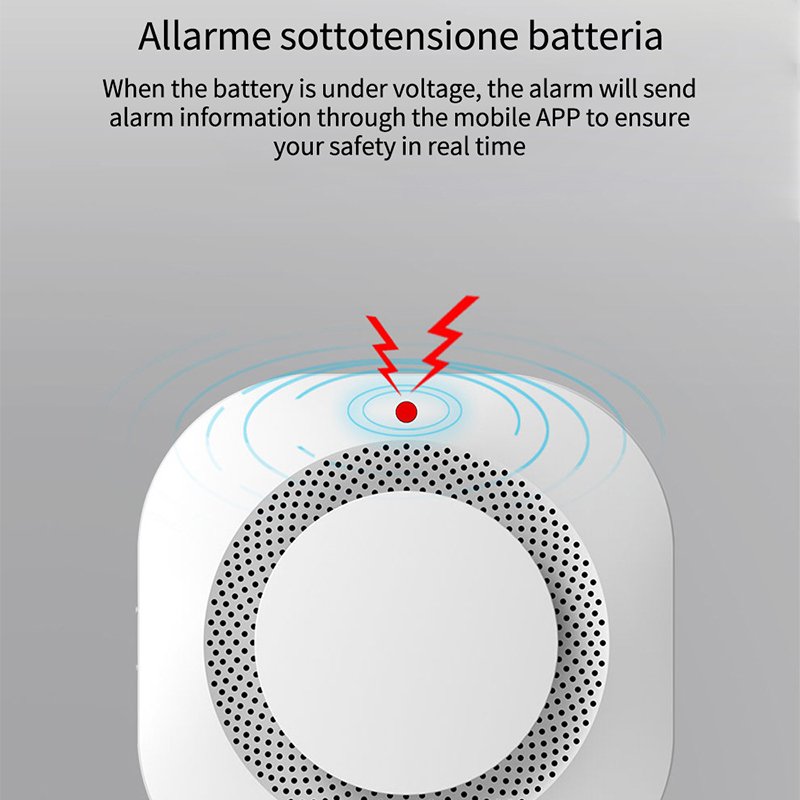 Tuya Smart Smoke Sensor Smart Home App Fire Alarm 80dB Triggers Safety House Remote Control SMS Notification Smoke Detectors