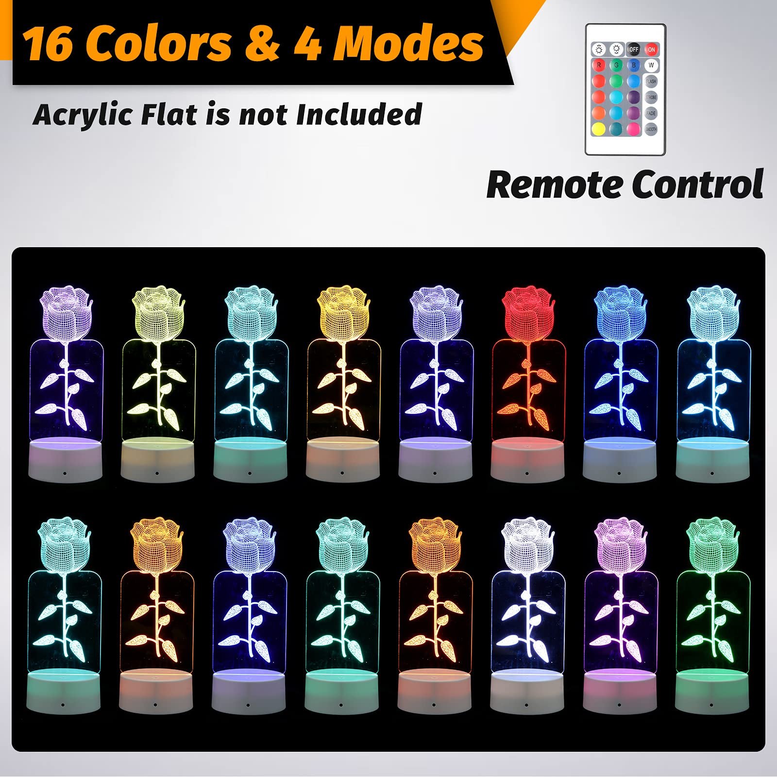 Texture 3d Illusion Lamp Base Remote Wooden Grain for Custom Acrylic Laser Engraving 7 16 Colors LED Bedroom Small ABS DC 6V