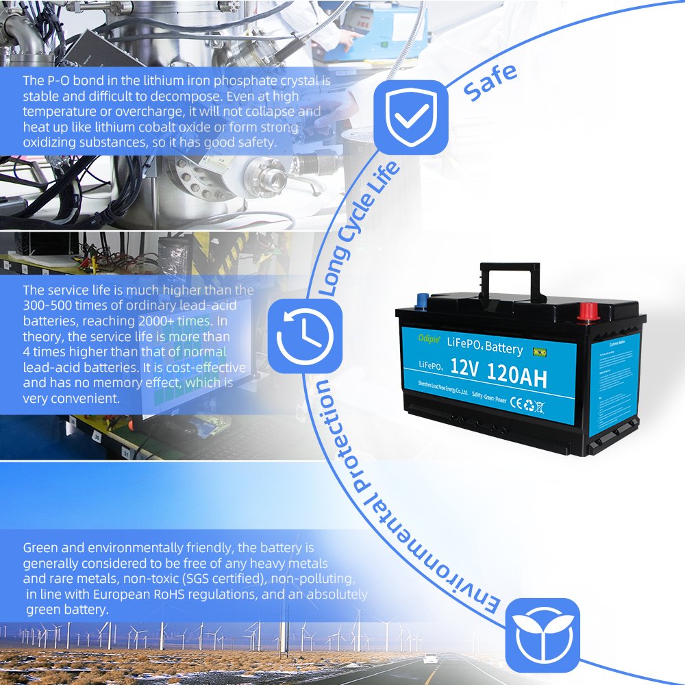 Marine Start Battery 12V 24V LiFePO4 Cranking Battery 12V 120Ah Lithium Auto Motorcycle RV Car Starter Battery