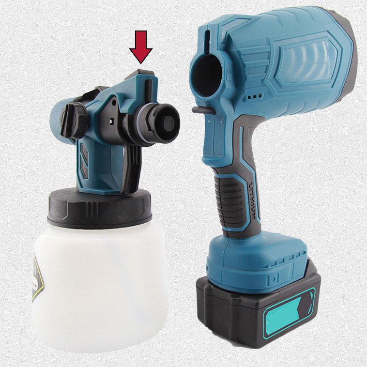 Portable Lithium Battery Paint Spray Machine Airless Wall Painting Tools Paint Sprayer HVLP High Power Electric Spray Gun