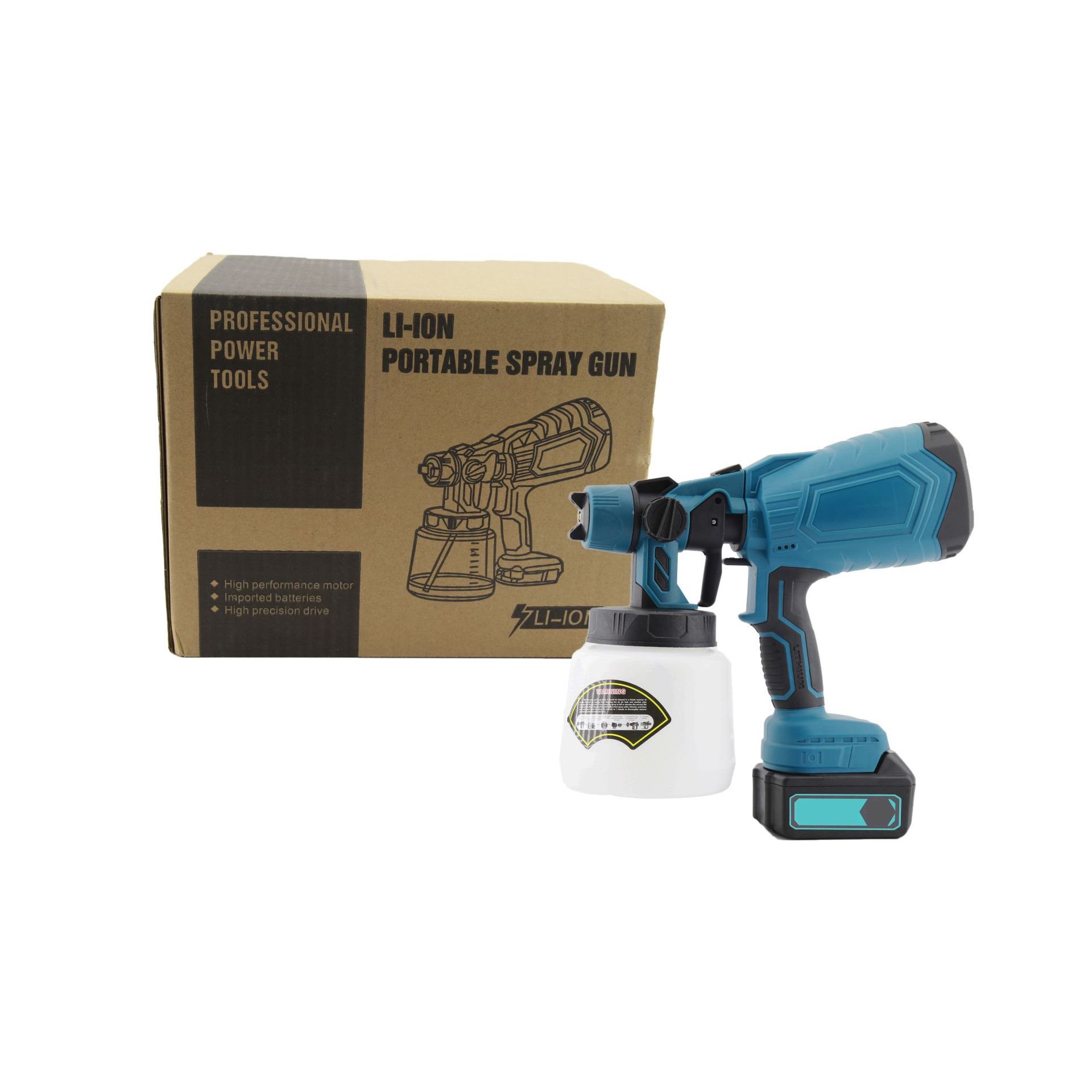 Portable Lithium Battery Paint Spray Machine Airless Wall Painting Tools Paint Sprayer HVLP High Power Electric Spray Gun