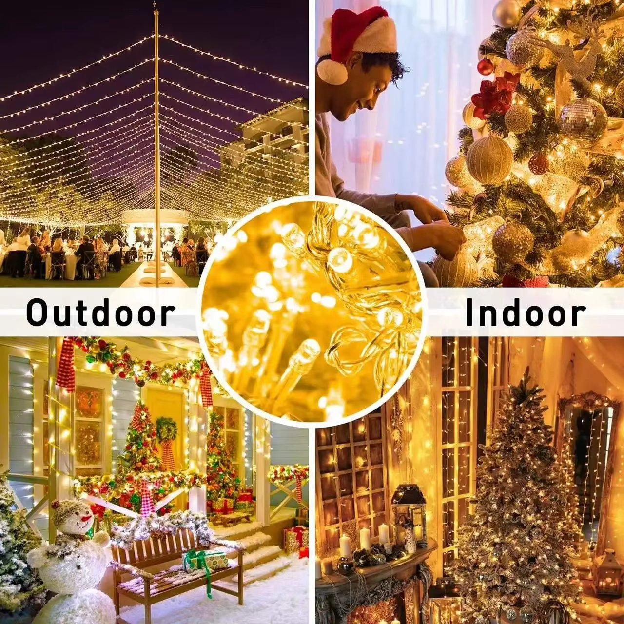 5M-100M LED String Light Christmas Fairy Lights Outdoor Tree Garden Street Patio New Year Decorations 220v Christmas Lights