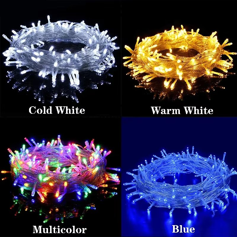 5M-100M LED String Light Christmas Fairy Lights Outdoor Tree Garden Street Patio New Year Decorations 220v Christmas Lights