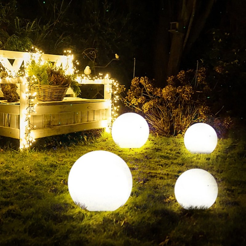 Rts Waterproof LED Illuminated Pool Light Rechargeable Floating Swimming Pool Light up Ball Decorative Outdoor Pendant Led Ball