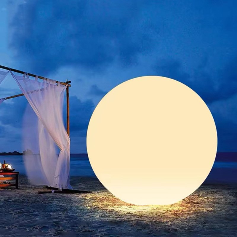 Rts Waterproof LED Illuminated Pool Light Rechargeable Floating Swimming Pool Light up Ball Decorative Outdoor Pendant Led Ball