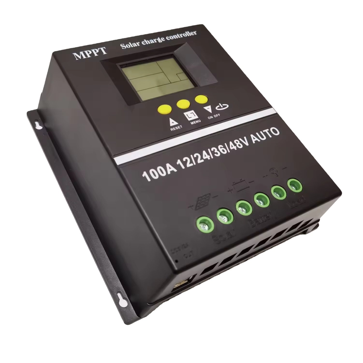 12V 24V 36V 48V Automatic Identification Home Intelligent Solar Charging Controller USB Manual DC 60A/80A/100A Solar Controller