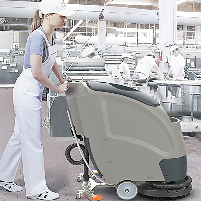 CleanHorse M10 Light Weight Industrial Commercial Manual Warehouse Compact Wireless Floor Scrubber Cleaning Machine