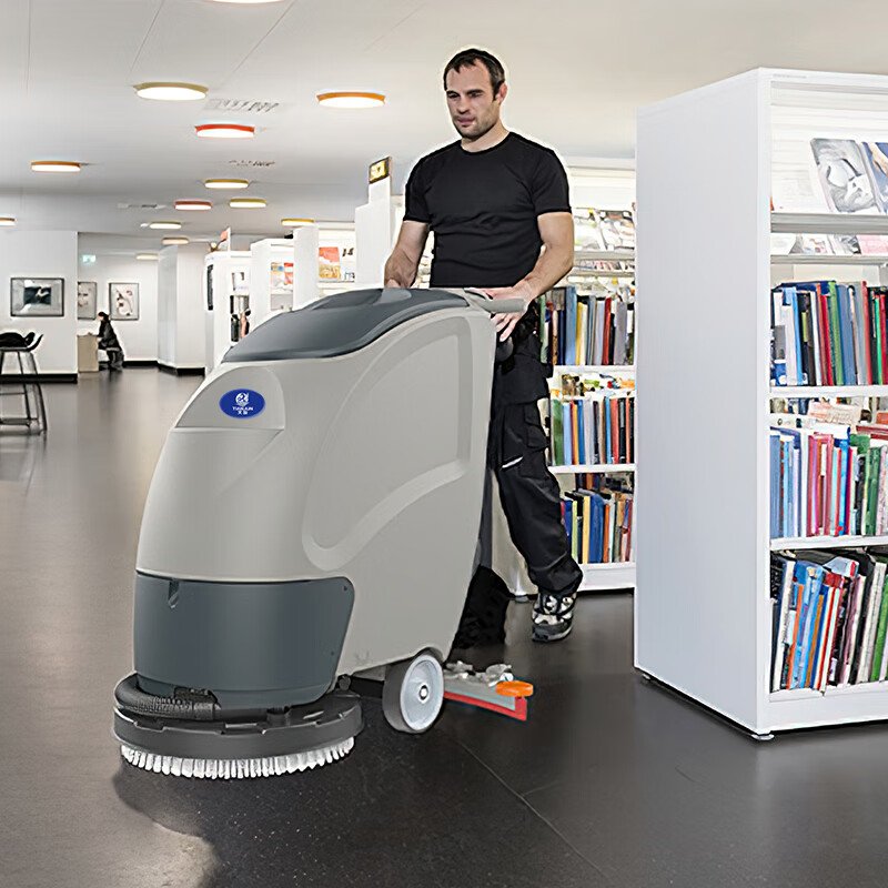 CleanHorse M10 Light Weight Industrial Commercial Manual Warehouse Compact Wireless Floor Scrubber Cleaning Machine