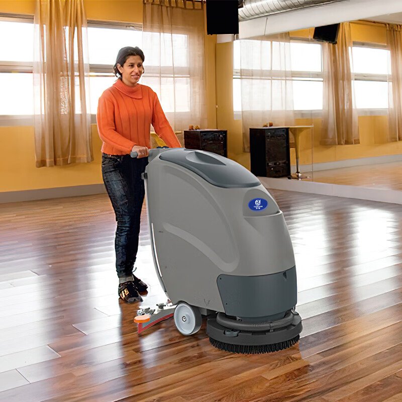 CleanHorse M10 Light Weight Industrial Commercial Manual Warehouse Compact Wireless Floor Scrubber Cleaning Machine