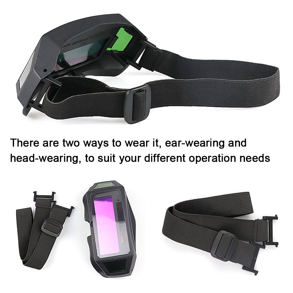 Auto Color-changing Welding Goggles Professional Automatic Dimming Soldering Glasses Argon Arc Anti-glare Glasses Solar Powered