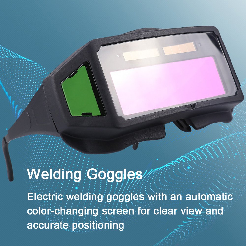 Auto Color-changing Welding Goggles Professional Automatic Dimming Soldering Glasses Argon Arc Anti-glare Glasses Solar Powered