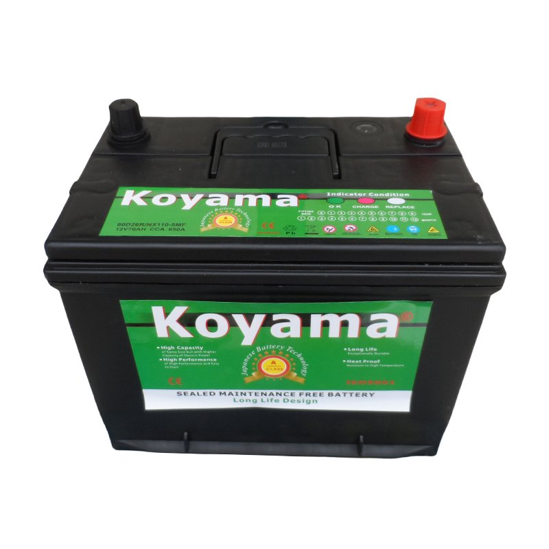 Factory MF Car Battery 12V75Ah JIS Auto Battery Car/Truck Lead-Acid Batteries Automotive Quick Starter High-Quality OEM DIN/BCI