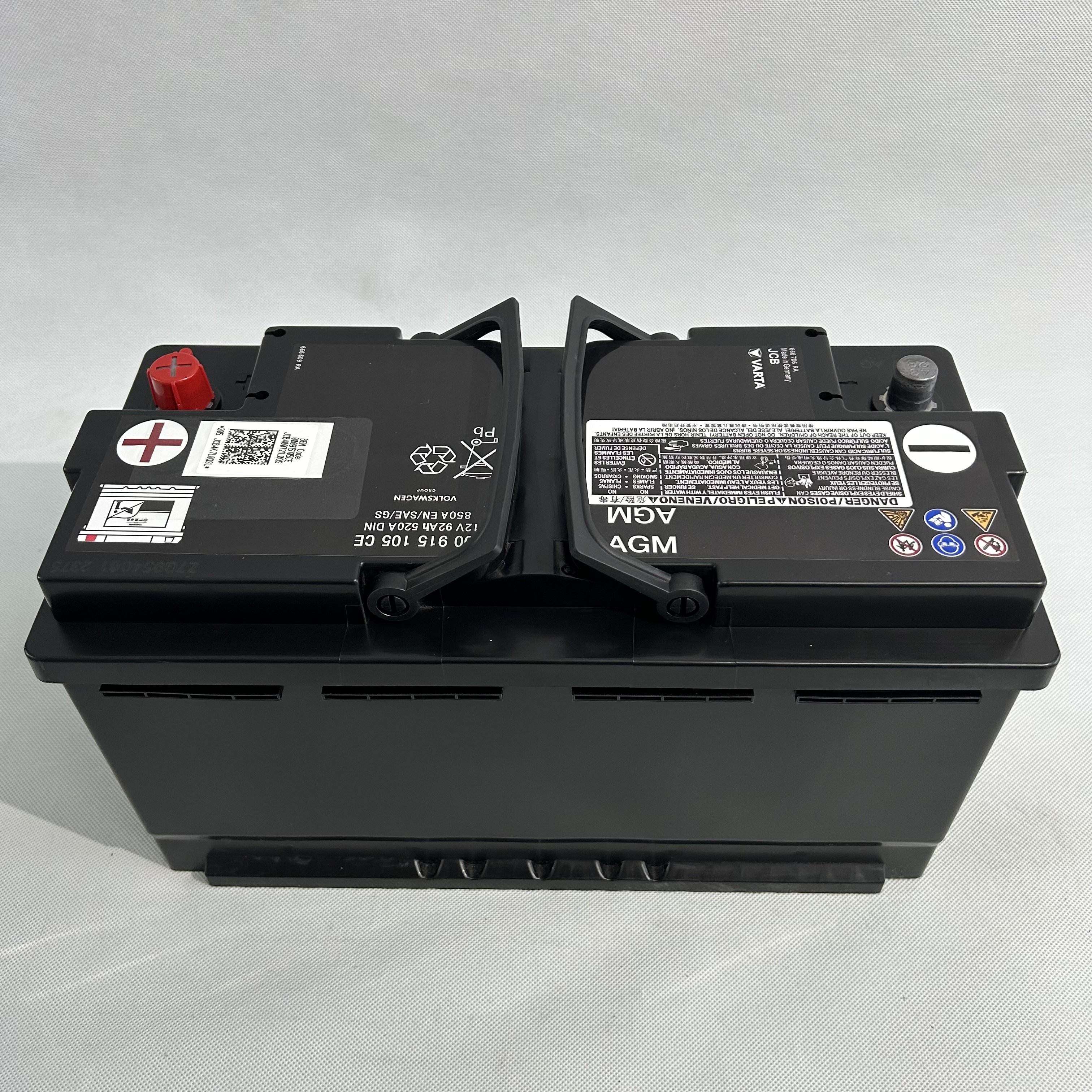 XPEI AUTO PARTS AGM Starter Battery L5 (92AH) 000915105CF for AUDI MAINTENANCE-FREE BATTERIES