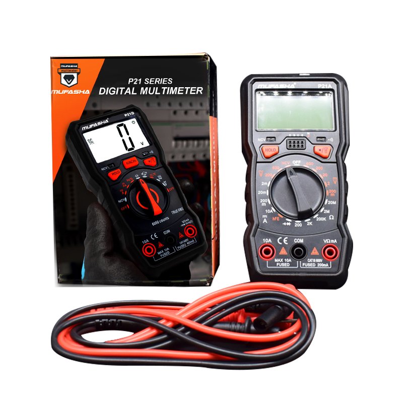 MUFASHA Portable Digital Multimeter with NCV Detection Professional Tester Meter AC/DC 2000 Counts Smart Voltage Voltmeter