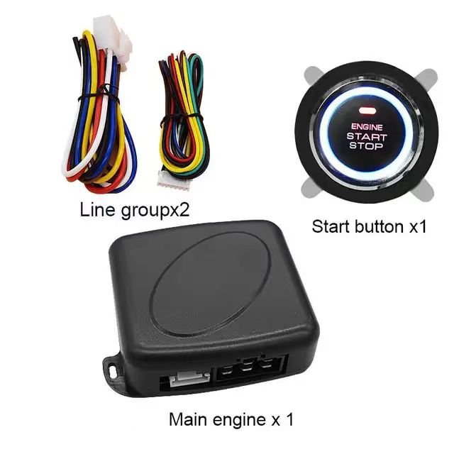 Factory Wholesale 12V Universal Car One Click Start Remote Control System for Car Modification, Van, Sedan, Universal Model