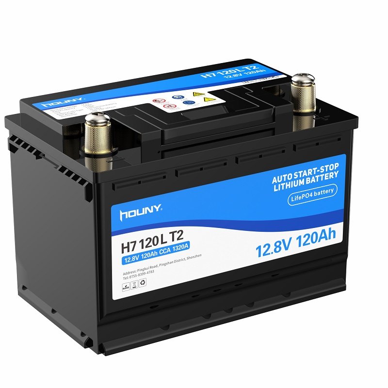 In Stock Reliable Manufacturer12.8V 120Ah Lifepo4 Car Battery Stop Start with Large CCA for Used Car Spare Parts