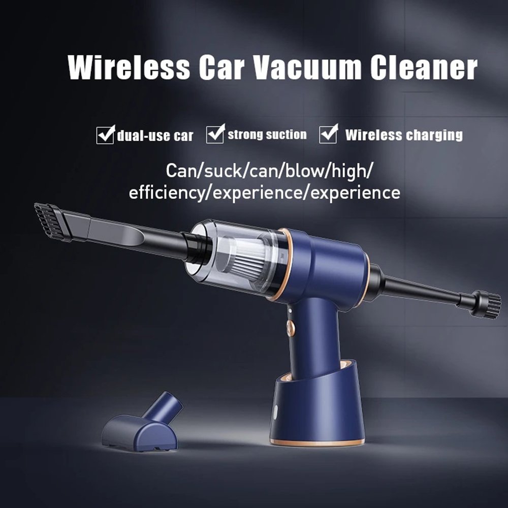 2 in 1 Car Vacuum Cleaner Wireless Charging Air Duster Handheld High-power Suction Vacuum Cleaner With Blower for Home Office