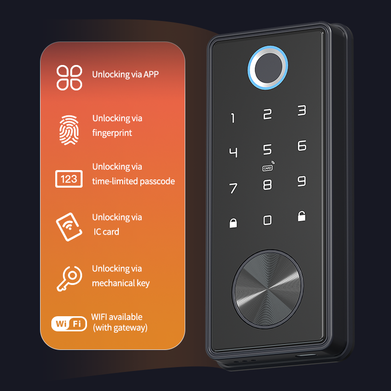 Lifelibero Tuya Smart Wifi App Remote Battery Deadbolt With 6070 Mortise Keyless Lock for Bedroom