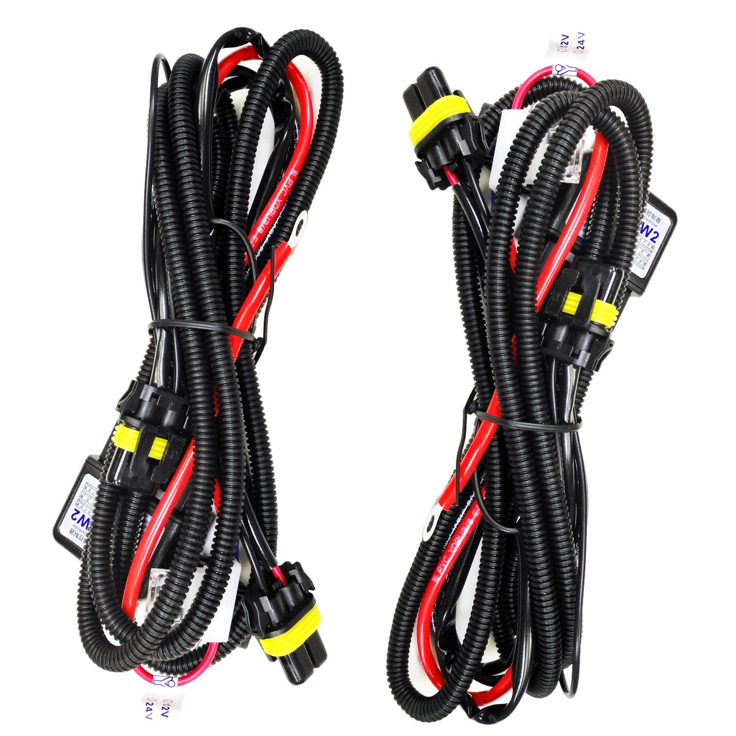 Universal 12V H4 Xenon Headlight Wiring Harness Hi/Lo HID Battery Relay Wire Control Harness Cable Other Car for Auto Headlamp