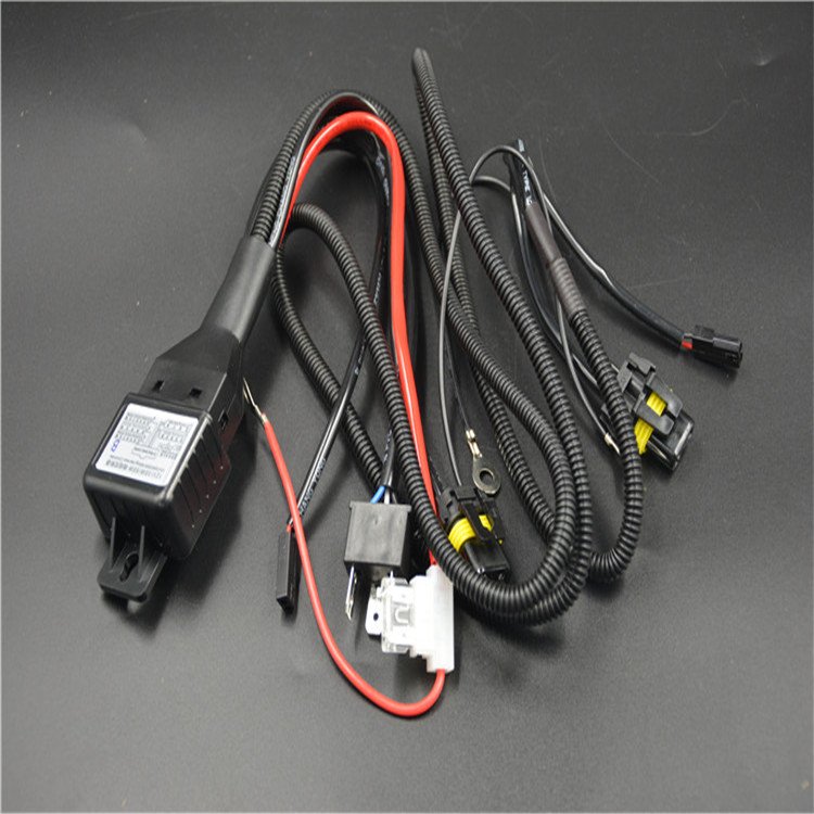 Universal 12V H4 Xenon Headlight Wiring Harness Hi/Lo HID Battery Relay Wire Control Harness Cable Other Car for Auto Headlamp
