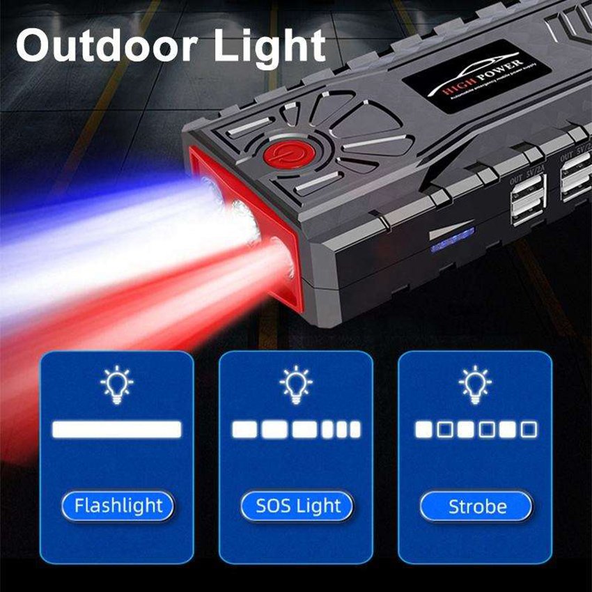 12V High Power Car 32000mAh Jump Starter Power Bank/Multi-Function Portable 12V Lithium Battery Car Jump Starter