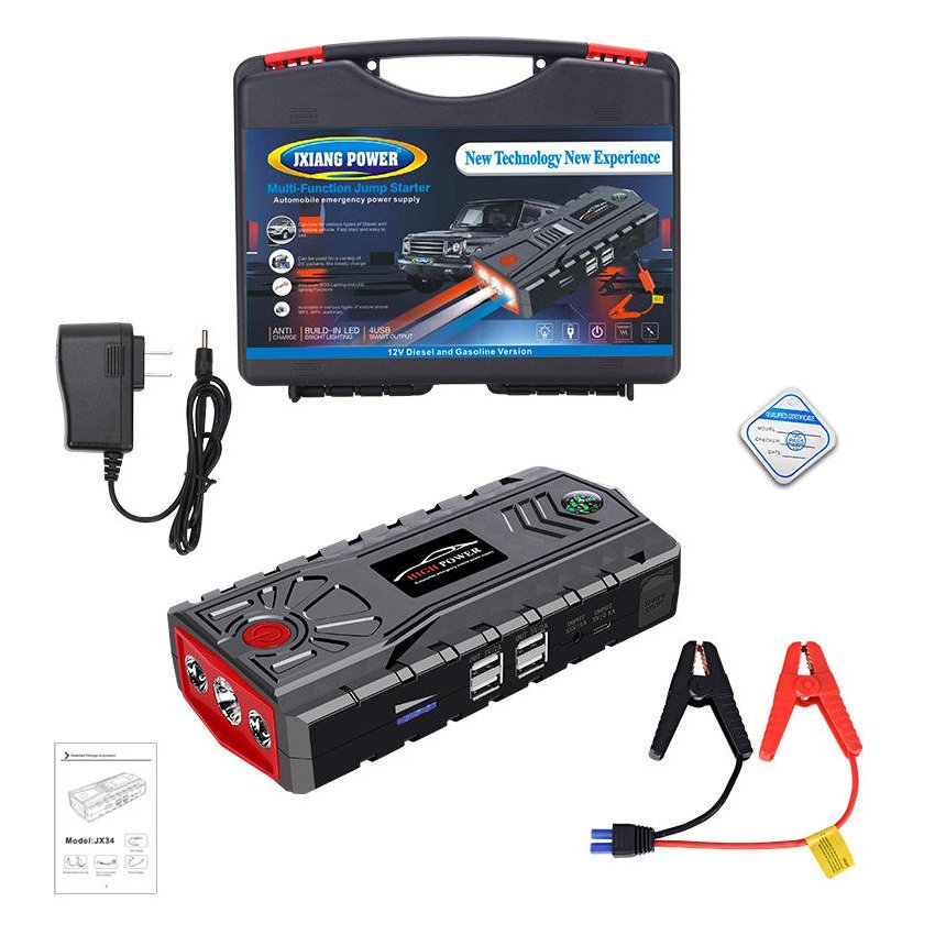 12V High Power Car 32000mAh Jump Starter Power Bank/Multi-Function Portable 12V Lithium Battery Car Jump Starter