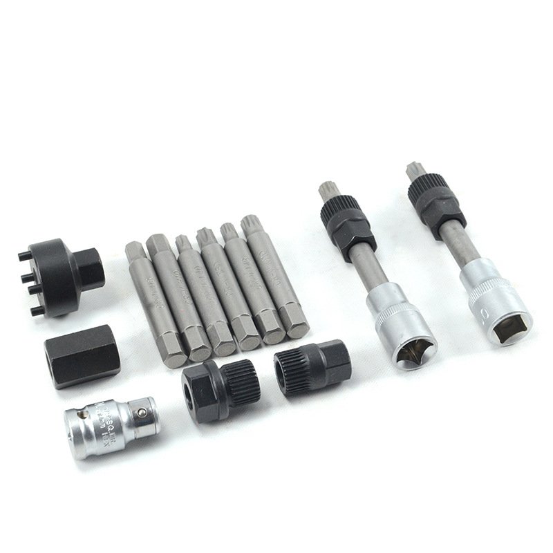 13Pcs/set Tool Kit Generator Repair Tool Freewheel Alternator Clutch Pulley Removal Tool