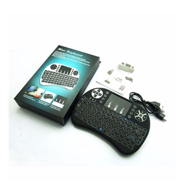 Newest I8 Backlight Keyboard China Top Ten Selling Products 2.4G Air Mouse Mini Wireless Keyboard I8 Backlit Remote Controller