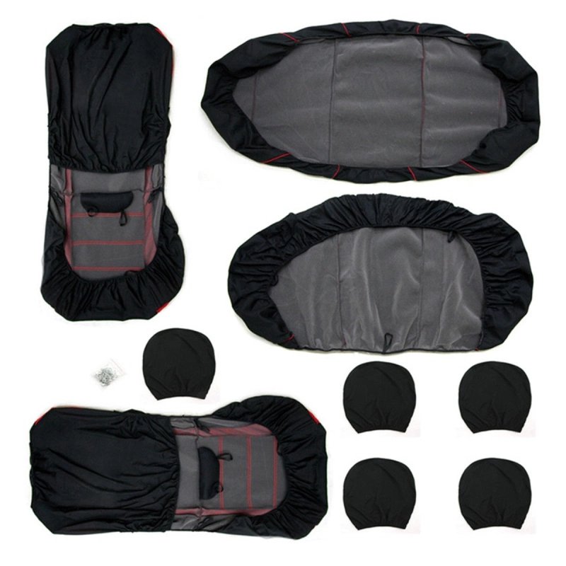Washable Polyester Car Seat Cover Full Set Seat Car Cover 9PC