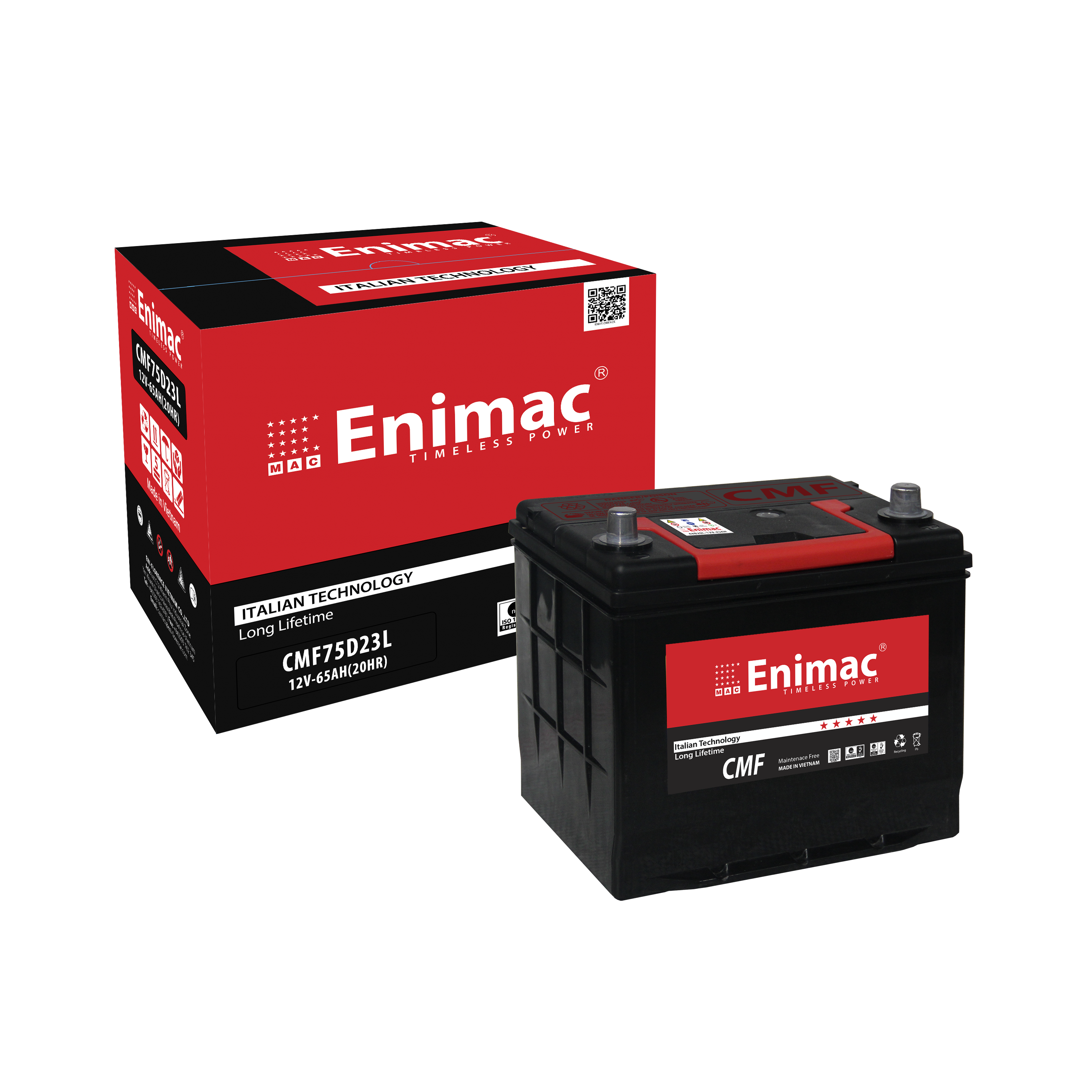 Vietnam's Battery MF 75D23R Battery for Vehicles Acid Lead Battery Cheap Price 12V 65AH Long Life Cycle