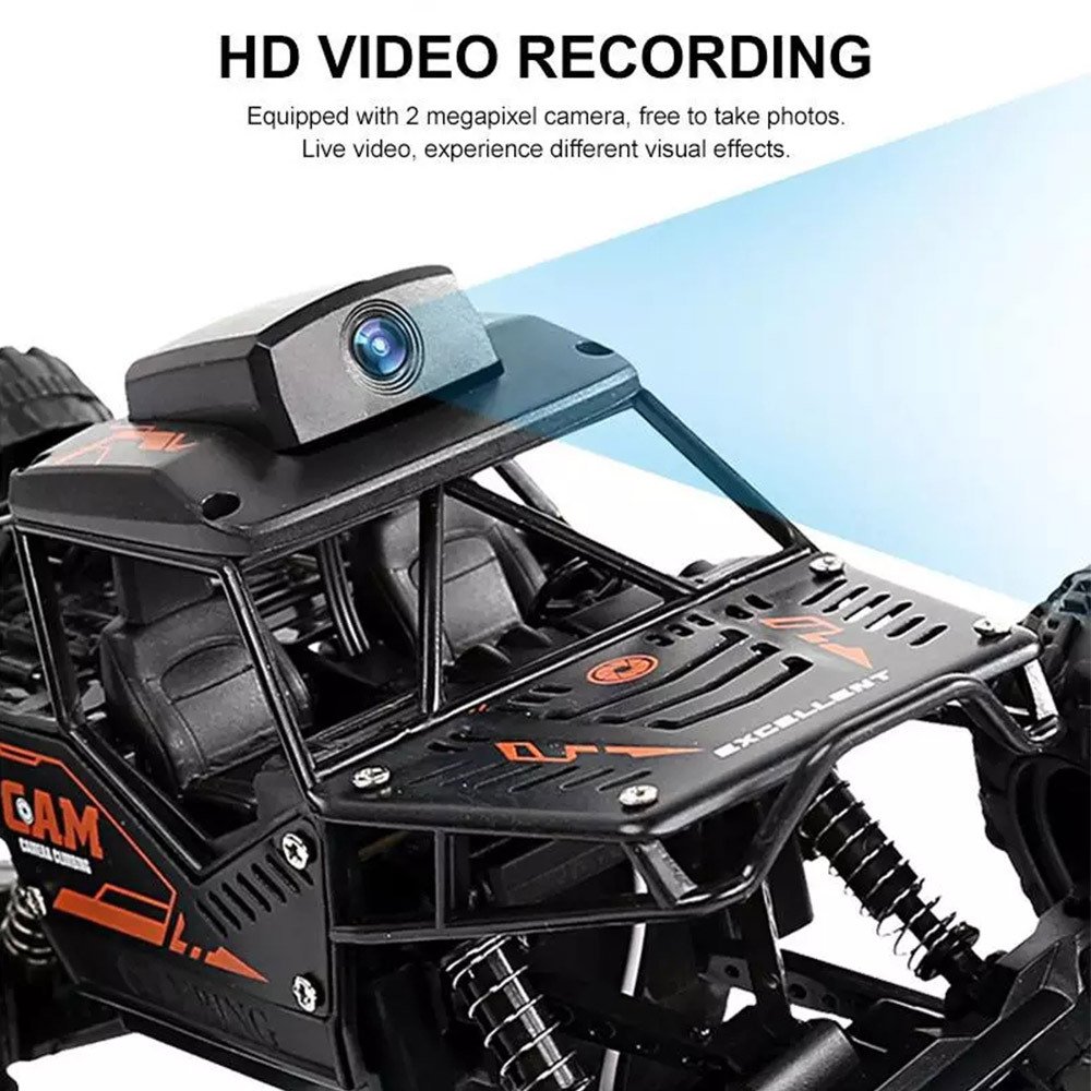 AiJH 1/18 Alloy High Speed Rc Car With Wifi Camera for Kids Rc Auto Rock Crawler Drift Climbing 4WD RC Car