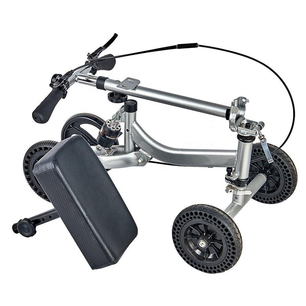 Knee Walker Manufacture Foldable Steerable Medical Knee Scooter, Crutch Alternative with Drum Braking System for Foot Injuries