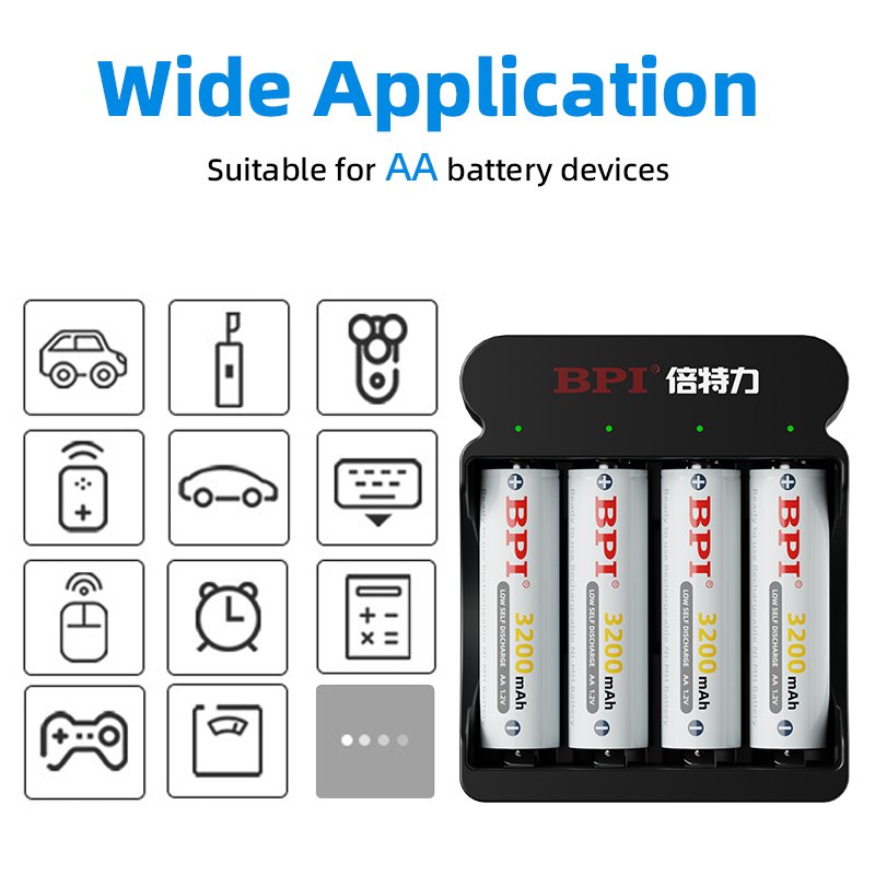 Supermarket Wholesale Rechargeable 1.2V 1.5V 9V Ni-Mh Battery AAA AA 9V C D Nimh Cell 700Mah 3000Mah for Flashlight Application
