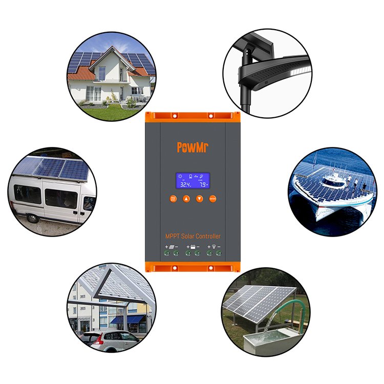 PowMr 12V 24V 36V 48V Solar PV Panel Battery Charger Controller Max PV 160V 60A MPPT Solar Charge Controller