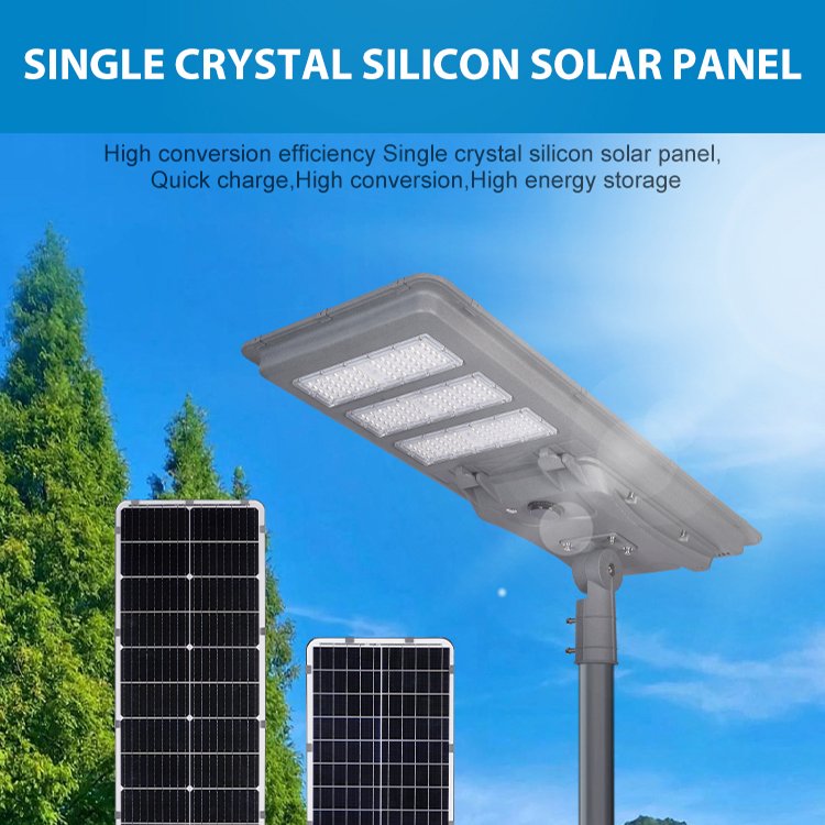 2025 Fast Charging Radar Sensing Aluminum 6V 200W 300W 400W 500W Power 40Ah 60Ah 80Ah Battery All in One Led Solar Street Light