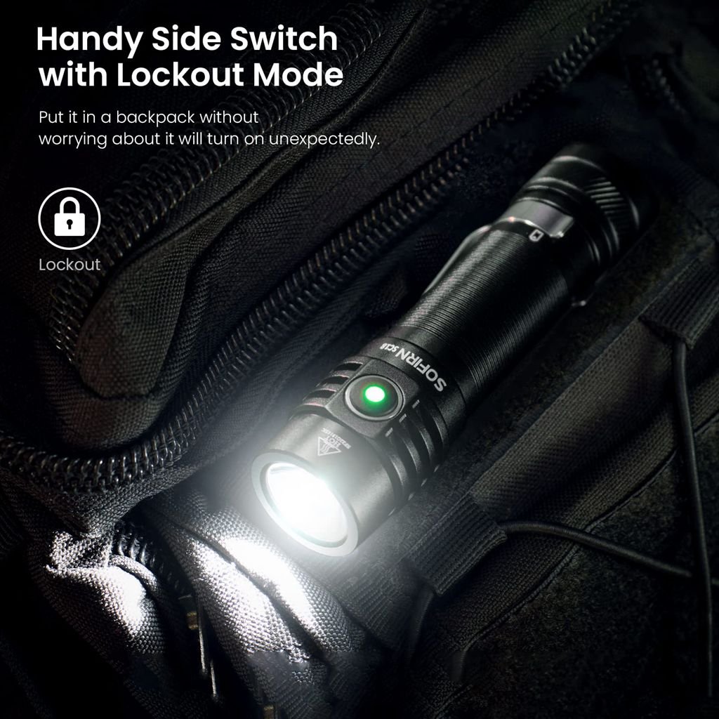 Sofirn 2500 Lumen 1500M SST40 LED Strong Light Long Range Aluminum Alloy Rechargeable Tactical Flashlight