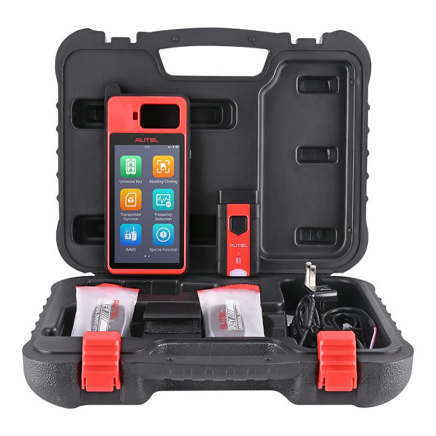 MaxiIM KM100 Immobilizer Tool Key Fob Programmer for Cars Chip Read Write Clone Battery Power Electronic Applicable Models