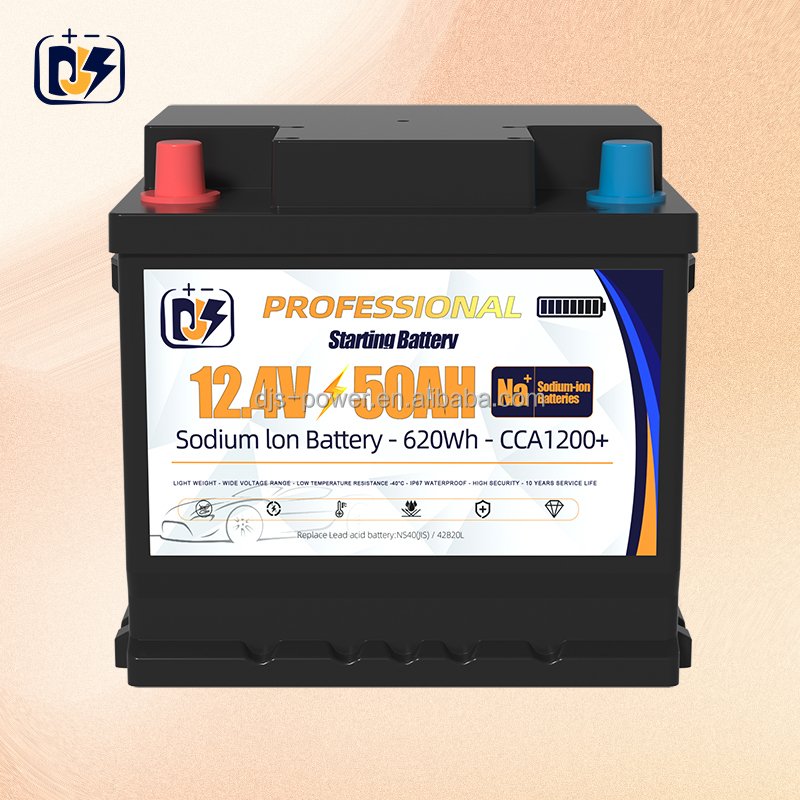 Sodium Ion 12.4v50Ah 700CCA Na+ Cranking Battery 12v Sodium-ion to Replace Lead-acid Battery 54313 LBN1 Car Start Battery Pack