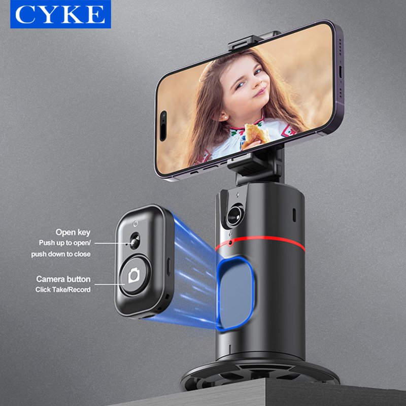 CYKE Auto Face Tracking Tripod With Remote 360 Rotation Tracking Phone Holder Smart Phone Moving Tripod for Shooting Video P02