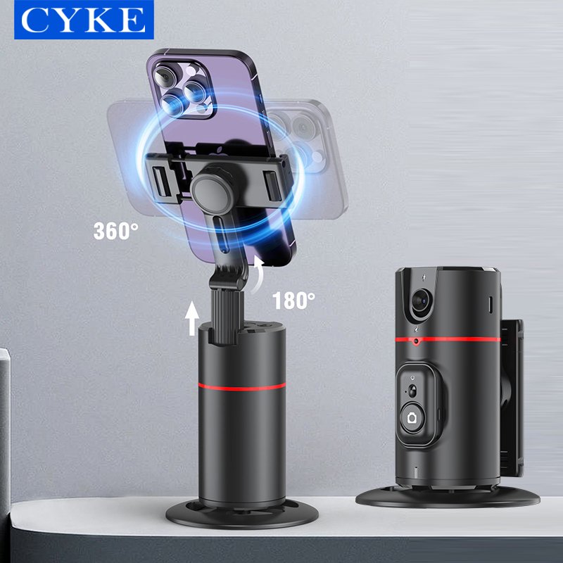 CYKE Auto Face Tracking Tripod With Remote 360 Rotation Tracking Phone Holder Smart Phone Moving Tripod for Shooting Video P02