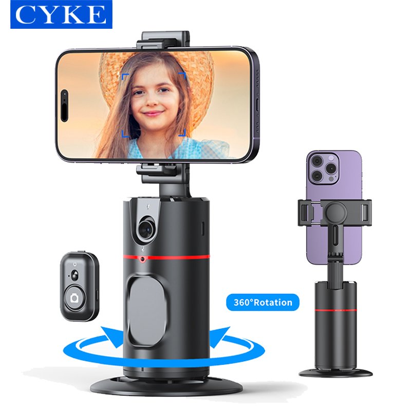 CYKE Auto Face Tracking Tripod With Remote 360 Rotation Tracking Phone Holder Smart Phone Moving Tripod for Shooting Video P02