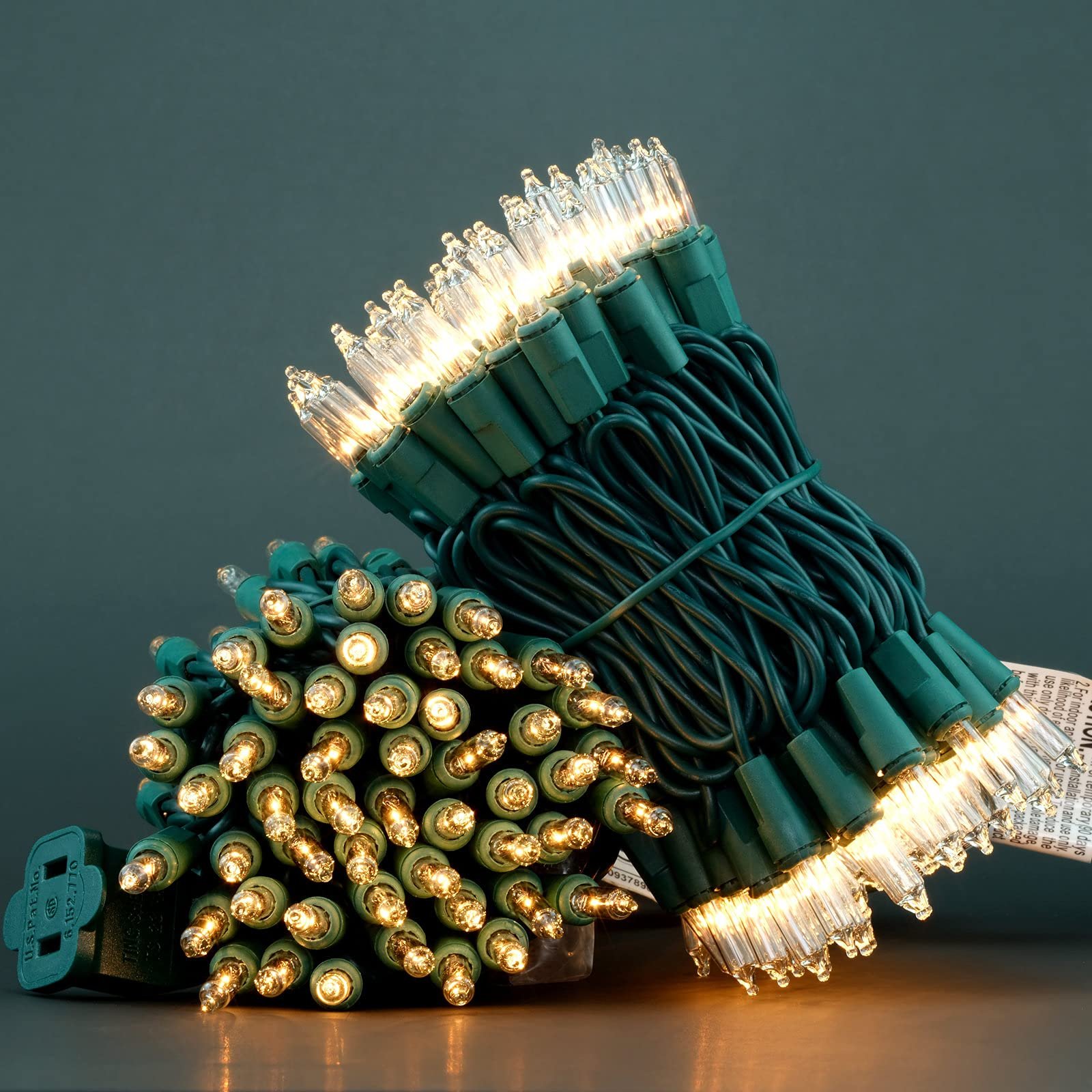 20FT 100 Count Incandescent Mini Christmas Lights Tree String fairy Waterproof Xmas for Outdoor Indoor Home Party Decoration
